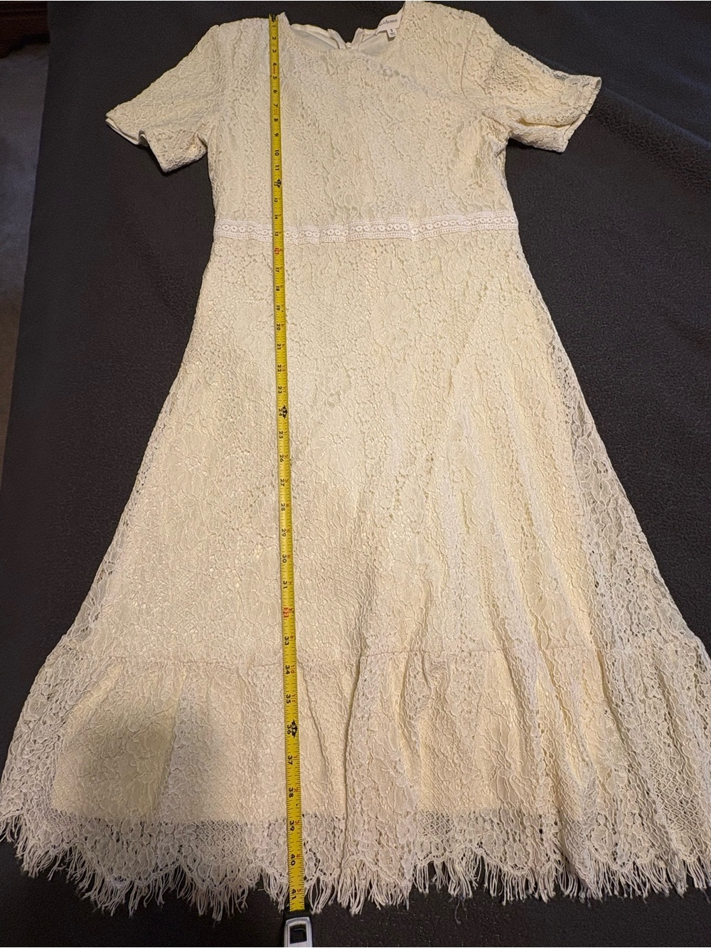 Bohme Cream Lace Midi Dress - Picture 5 of 6